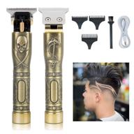 pro t outline clippers: cordless rechargeable baldheaded hair trimmer set for men - zero gapped precision cutting with t blade logo