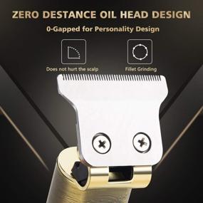 img 2 attached to Pro T Outline Clippers: Cordless Rechargeable Baldheaded Hair Trimmer Set for Men - Zero Gapped Precision Cutting with T Blade