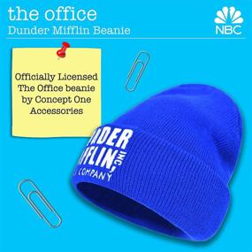 img 2 attached to 📎 Dunder Mifflin Office Paper Company Cuffed Blue Knit Beanie Hat - One Size