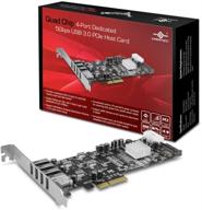 💻 vantec ugt-pce430-4c квадро-чип хост карта - посвященная 4-портовая usb 3.0 pcie с скоростью 5 гбит/с логотип