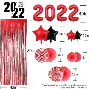 img 2 attached to 2022 Red and Black Balloon Garland Arch Kit for New Year's Eve Party Supplies and Graduation Decorations