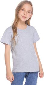 img 3 attached to 👚 Stylish Casual Crewneck Long Sleeve T Shirts for Girls - Tops, Tees & Blouses