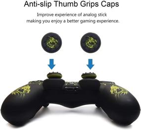 img 1 attached to 🎮 Enhance Your PS4 Gaming Experience with BRHE Anti-Slip Grip Silicone Cover Protector Case and Cat Paw Thumb Grips (Yellow)