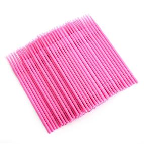 img 4 attached to 💖 200 Pink Micro Swab Lint Tattoo Permanent Brushes, Microblading Supplies - OKDeals