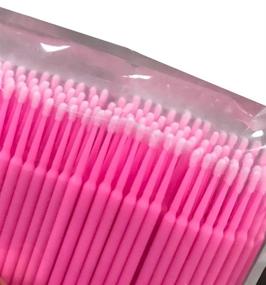 img 3 attached to 💖 200 Pink Micro Swab Lint Tattoo Permanent Brushes, Microblading Supplies - OKDeals