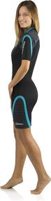 img 2 attached to 👙 PLAYA by Cressi: High-Quality Shorty Women's Wetsuit for Scuba Diving, Snorkeling, and Windsurfing - Premium 2.5mm Neoprene