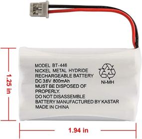 img 3 attached to Аккумулятор для беспроводного телефона Ni-MH 3,6 В 800 мАч замена - Uniden BP-446 BT-446 BT-1005 BP446 BT446 BT1005 BBTY0457001 BBTY0458001, Radio Shack 23-904 23-961