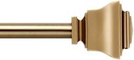 улучшите свой интерьер с набором одного шторного карниза mode simplicity - элегантные квадратные наконечники - регулируемая длина от 32 до 90 дюймов - роскошная золотая отделка. логотип