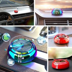 img 1 attached to QBUC Solar-Powered Car Air Freshener: Rotating Cologne Aromatherapy Diffuser for Interior Decoration and Car Accessories