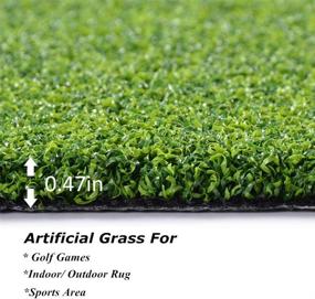 img 2 attached to 🏌️ Premium Synthetic Golf Mat: Versatile Outdoor/Indoor Putting Green Turf (0.47" Custom Size) - Perfect for Home/Backyard Practice & Décor