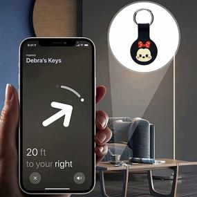 img 2 attached to Силиконовый защитный чехол для держателя ключей AirTag - совместим с чехлом Apple Airtag, аксессуар для отслеживания и поиска тегов Soft Air Tag Holder.