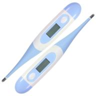 🌡️ accurate digital lcd temperature thermometer for kids and adults - oral/underarm/rectal armpit thermometer, 2pcs (light blue) logo