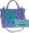 geometric luminous handbags holographic reflective women's handbags & wallets and shoulder bags logo