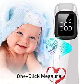 img 2 attached to 🌡️ VOSTHEMS No Contact Forehead Thermometer - Infrared Digital Ear Thermometer with Fever Alarm for Accurate Readings in Household, Baby Kids, Old and Adults - Instant Results for Human/Object Measure