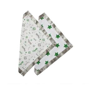 img 2 attached to Bacati Soccer Muslin 2 Piece Security Blankets: A Winning Combo in Green/Grey!