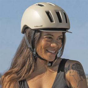 img 1 attached to Vibrelli Urban Bicycle Helmet - Detachable Reflective Visor - Commuter Bike Helmet for Men & Women - Adult Unisex