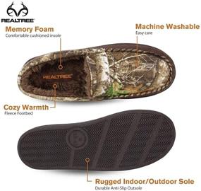 img 2 attached to 👟 Realtree Kids' Memory Foam Camo Moccasin House Slippers: Versatile Indoor/Outdoor Footwear