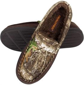 img 1 attached to 👟 Realtree Kids' Memory Foam Camo Moccasin House Slippers: Versatile Indoor/Outdoor Footwear