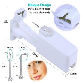 img 3 attached to Firstomato 2pcs Disposable Nose Piercing Gun: Convenient Kit for Safe and Stylish Nose Piercing with Hypoallergenic Nose Studs