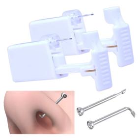 img 4 attached to Firstomato 2pcs Disposable Nose Piercing Gun: Convenient Kit for Safe and Stylish Nose Piercing with Hypoallergenic Nose Studs