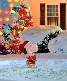 img 3 attached to 🥜 Pre-Lit Peanuts Snoopy Yard Art: 24-Inch Christmas Decoration with 35 Lights