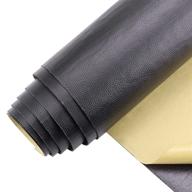 🛋️ self-adhesive leather repair patch 15.7"x79" for couch, furniture, sofas, handbags, car seats - black logo