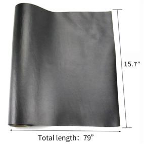 img 3 attached to 🛋️ Self-Adhesive Leather Repair Patch 15.7"x79" for Couch, Furniture, Sofas, Handbags, Car Seats - Black