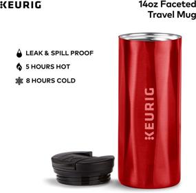 img 2 attached to Convenient Keurig Coffee Travel Mug: Perfect Fit for Any Keurig K-Cup Pod Coffee Maker, 14 oz, Red