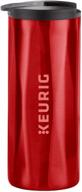 convenient keurig coffee travel mug: perfect fit for any keurig k-cup pod coffee maker, 14 oz, red логотип