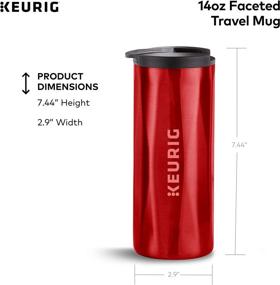 img 3 attached to Convenient Keurig Coffee Travel Mug: Perfect Fit for Any Keurig K-Cup Pod Coffee Maker, 14 oz, Red