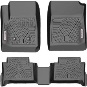 img 4 attached to 🚗 YITAMOTOR Chevy Colorado/GMC Canyon Floor Mats: Custom Fit, All Weather Protection, Black (2015-2021 Crew Cab)