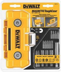 img 4 attached to 🔨 DEWALT 15-Piece Impact Driver Bit Set with Magnetic Tough Case (DWMTC15) - High-Quality Yellow Bits