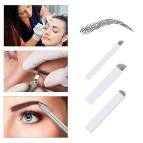 img 2 attached to 💉 Assorted 60pcs Microblading Needles S7, S12, U18 for Permanent Makeup Manual Eyebrow Tattoo - Microblading Blades & Kits