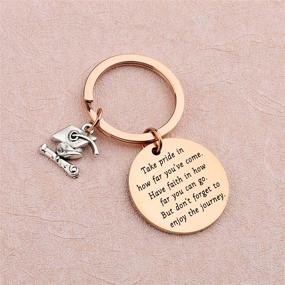 img 1 attached to 🎓 FUSTMW Graduation Keychain: Inspiring Jewelry for Girls Graduates