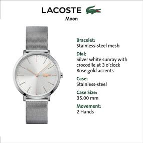 img 2 attached to Lacoste Womens Quartz Stainless Steel Silver