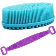 silicone body scrubber brush shower logo