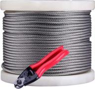 🔗 senmit 1/8 stainless steel aircraft wire rope for deck cable railing kit - 500 feet t 316 marine grade + cable cutter included! логотип