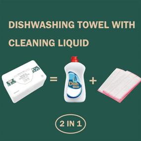 img 3 attached to 🧼 Powerful Multi-Surface Cleaning Wipes: Loaded with Dish Soap | Grease Removal | Reusable | Ideal for Kitchens, Traveling, and Camping | 50 Pcs per Box