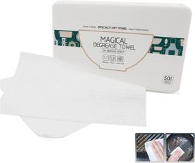 img 4 attached to 🧼 Powerful Multi-Surface Cleaning Wipes: Loaded with Dish Soap | Grease Removal | Reusable | Ideal for Kitchens, Traveling, and Camping | 50 Pcs per Box