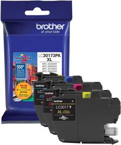 img 3 attached to 🖨️ Brother Printer LC30173PK High Yield XL 3 Pack Ink Cartridges with 400 Pages Black Ink - Cyan/Magenta/Yellow Ink & Printer High Yield Cartridge