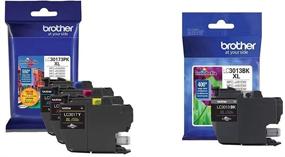 img 4 attached to 🖨️ Brother Printer LC30173PK High Yield XL 3 Pack Ink Cartridges with 400 Pages Black Ink - Cyan/Magenta/Yellow Ink & Printer High Yield Cartridge