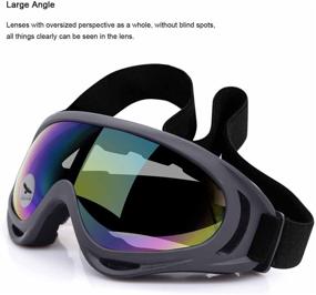 img 2 attached to 🕶️ Adjustable UV Protective Outdoor Glasses Motorcycle Goggles Dust-Proof Combat Goggles Military Sunglasses Tactical Goggles for Particulate Prevention - Colorful Design