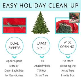 img 2 attached to 🎄 Efficient Christmas Tree Storage Bag – Large Tote for 7.5 ft Disassembled Artificial Trees – Modern Holiday Storage Solution for Xmas Trees