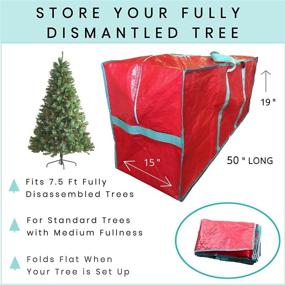 img 1 attached to 🎄 Efficient Christmas Tree Storage Bag – Large Tote for 7.5 ft Disassembled Artificial Trees – Modern Holiday Storage Solution for Xmas Trees