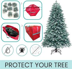 img 3 attached to 🎄 Efficient Christmas Tree Storage Bag – Large Tote for 7.5 ft Disassembled Artificial Trees – Modern Holiday Storage Solution for Xmas Trees
