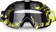 uv-protected safety motorcycle goggles for cycling and riding logo