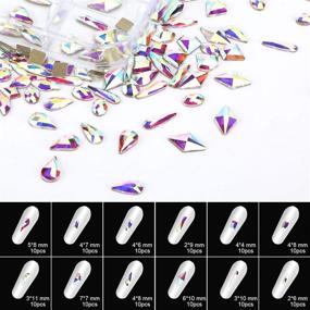 img 3 attached to 💎 120 Multi Shapes AB Crystal Rhinestones for Nails - Nail Gems and Jewels | Flatback Diamonds for Nail Art Crafts and Acrylic Nails (3 Boxes)