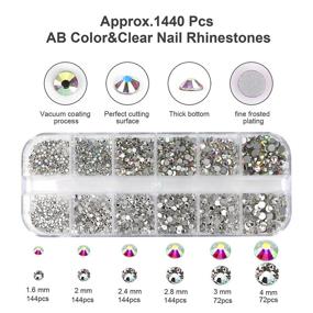 img 2 attached to 💎 120 Multi Shapes AB Crystal Rhinestones for Nails - Nail Gems and Jewels | Flatback Diamonds for Nail Art Crafts and Acrylic Nails (3 Boxes)