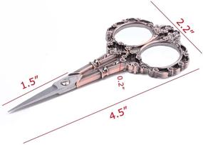 img 1 attached to ✂️ Vintage European Style Scissors: Ideal for Embroidery, Sewing, Craft, Artwork & Everyday Use