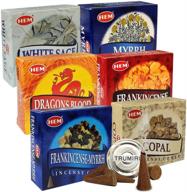 hem incense cones variety pack #4 and cone incense burner bundle featuring 6 top fragrances logo